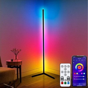 Bulk Buy Smart App Control Wifi Rgb Color Changing Mood Lighting Ambient Light Led Smart Corner Tripod Floor Lamp