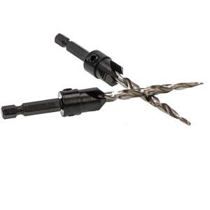 BOMI BMV-27 Customized 3/16 9/64 Twist Taper Countersink Drill Bit Set for Wood Drilling