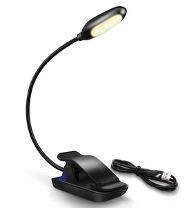 Book Light Rechargeable Reading Light With 6 Warm LED 3-Level Brightness and Eye Care Clip Lamp up to 60 Hours Perfect for Kids