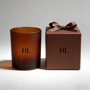 Luxury Candle Box 8oz 10oz 14oz 4oz Making Empty Glass Candle Holders Lanterns and Candle Jars with Lids