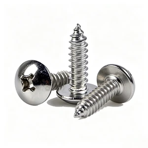 201 Stainless Steel Self-Tapping Screws Large Flat Head Sizes M3-M6 China Origin