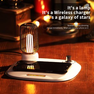 3-in-1 Modern Flexible Mushroom LED Desk Lamp DC Fast Charging USB Docking Station | Switch Control Dimmable Warm Light Night