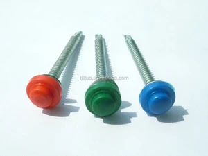 Painted Stainless Steel Hex Flange Head Roofing Screws Tek Tek Screws Rubber Washer Tornillos Self Drilling Screw M3.5 Din