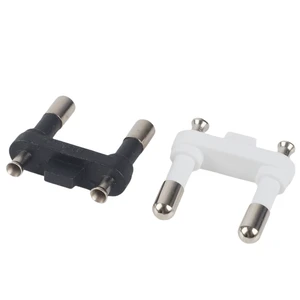 Hot Sale White Black Copper 10A Thailand 2 Pin Plug Insert Adapter Solid Hollow 2 Pole