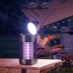 Portable Silent Solid Electric Shock LED Mosquito Killing Lamp for Commercial Outdoor & Bedroom Use Customizable