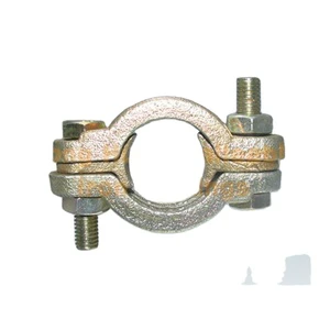 Metric OEM Heavy-Duty Double Bolt Clamps Galvanized Pipe Clamps for Air Hose Connectors 12mm Inside Diameter