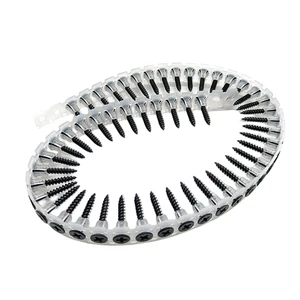 China Wholesale Stainless Steel/Steel ANSI Metric/Inch Black Zinc Plated Collated Bugle Head Drywall Screw for Gypsum Board