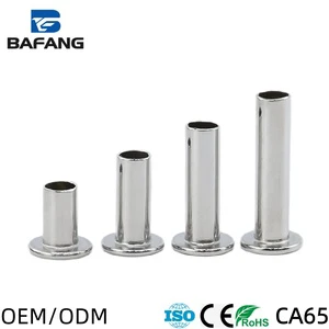 M2 M2.5 M3 M4 M5 M6 A2-70 304 Stainless Steel Oval Head Half Tube Round Head Half Hollow Handle GB873 Rivet