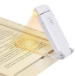 USB Mini Portable Reading Lamp with Eye Protection LED Light Touch Control for Reading Room Folding Book Clip