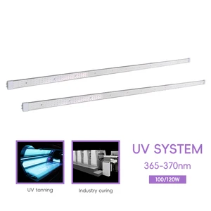 Sun Tanning Lamp UVA Light 120W 365nm UV Rays LED Tube OEM/ODM LOGO for Commercial Tanning Bed Lamps