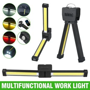 New Portable Double Sided Cob Rechargeable Folding up and Down at 90 Degrees With Hook Magnet Torches Flashlight Led Work Lights