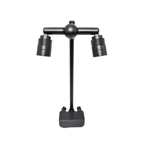 Double Head LED Aquarium Light for Fish Tank and Aquatic Plants-Energy Saving Full Spectrum Three-color Adjustable Lighting