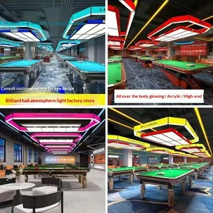 Billiard Hall Chandelier ABS Material IP40 Protection 2700K Warm White Light for Billiards Club and Table Tennis Room Ambiance