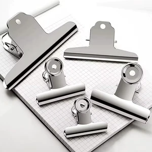 Convenient Silver Metal Spring Clip Daily Use Paper Storage Study Sealing Student Office