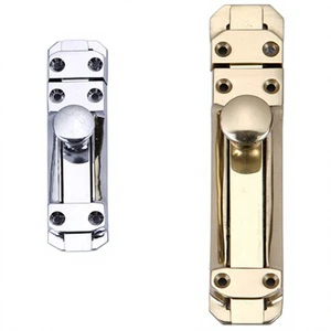 Pack 2 Polished Chrome Sliding Door Lock & Bolt Set-150mm & 100mm Surface Mounted For Internal Doors Easy Installation
