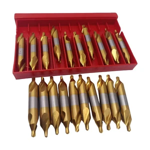HSS M2 6542 DRILLS HSS Center Drill 6 X 2.5 X60 Tin Yellow CENTRE DRILLS