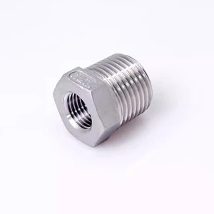 High Quality 304 Stainless Steel Hex Threaded Head Bushing Customizable Sizes Plumbing Pipe Fittings Directly Manufactured