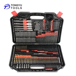 246PCS Metric Combination Drill Bit Set, Power Multi-Purpose Combi DIY Tools Home Repair Kit for Wood Metal Concrete Cement