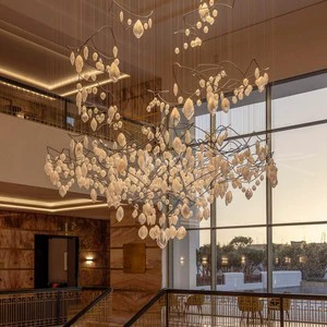 ANNO High Quality Luxury Villa Entrance Decor Custom Large Chandelier Glass Light