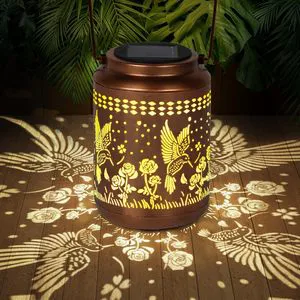 Solar Lanterns Outdoor Waterproof Metal Hanging Lights for Yard Patio Porch Garden Decoration Gift UL ETL Certification
