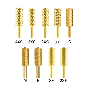 Hot Selling Nail Drill Bit Customized Logo Inverted Backfill Large Tapered Barrel Tungsten Steel Volcano Nail Drill Bit Original
