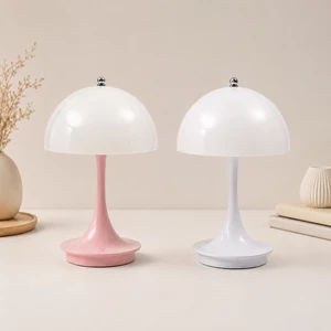 Modern Mushroom Cordless LED Desk Lamp Rechargeable Touch Dimming Portable Nordic Reading Home Decoration Modern Design