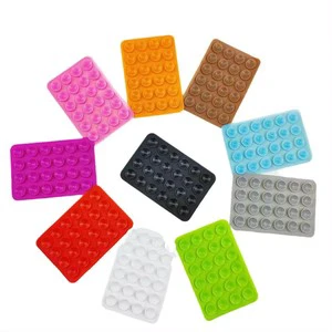 Silicone Suction Pad Back Sticker Suction Cup Phone Holder Silicone Cup Mat Smartphone Wall Stand Fixed for Glass Ceramic Tiles