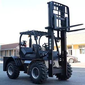 Strong Lifting 3 Ton 3.5 Ton 4Ton 5Ton 6Ton 8Ton 10TonDiesel Forklift CE EPA Hydraulic Off Road Fork Lift Truck For Construction