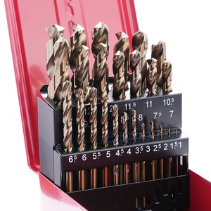 25pcs Straight Shank Metal Drilling Hssco Cobalt M35 M42 HSS Twist Drill Bit Set Brocas Para Metales