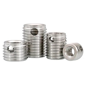 Customized Precision 303 Stainless Steel Passivated Three-hole Self-tapping Metric Inner Threaded Insert Screw Sleeve