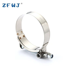 High Torque 66-74mm Heavy Duty Stainless Steel T Bolt Hose Clamp for Pipe
