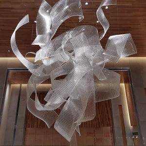 New Product Customized Indoor Decoration Dining Room Living Room Crystal Gold Led Project Pendant Light