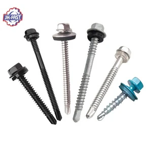 Roofing Screw Manufacturers Hex Head Self Drilling Tek Screws With Epdm Sealing Washer Double Threaded Self Drilling Screw