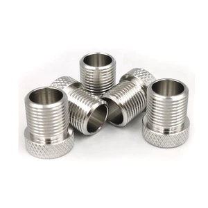 High Precision Custom Stainless Steel Threaded Bush Male Thread CNC Bushing