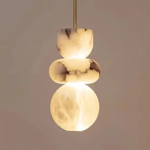 French-Style Light Luxury Rectangle Marble LED Chandelier Warm White Adjustable Height Custom Finish Ra90 AC85-265V 360 Beam