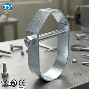 FM UL CE Approved Carbon Steel Clevis Hanger Strut Clamp Pipe Support For Seismic Bracing 1/2