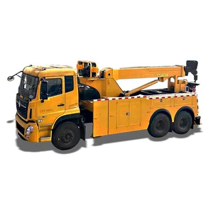 New Dongfeng Heavy Duty 20 Ton Diesel Manual Wrecker Towing Truck With 360 Rotation Degree Road Rescue Hydraulic Crane