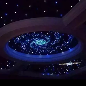 Aluminum Body RGB Color Remote Control IP33 Rated Lightweight Water-Resistant Dimmable Fiber Optic Star Ceiling Lamp LED Light