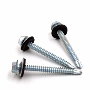 Factory Directly Supply High Quality Metric Zinc Plated Hex Head Self Drilling Screw with Washer Class 10.9 & 12.9 Steel