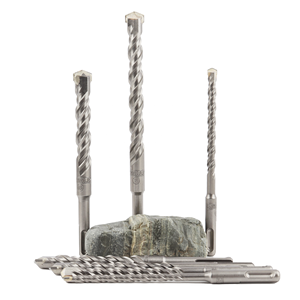 YG8 Carbide Drill Bit for Concrete Masonry Straight Shank Three Flats 6-16mm Diameter 160mm Length