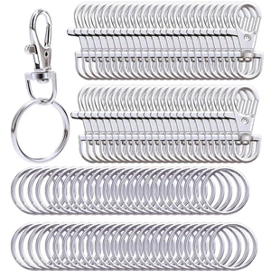 Vintage DIY Crafts Accessories Zinc Alloy Rotating Buckle Clip Metal Carabiner Key Chain Safety Snap Hook Organizer Key Rings