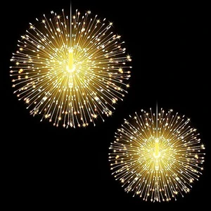 Christmas Led Fireworks Explosion Hanging Atmosphere Light Battery Warm White Colorful Smoke Lantern Light