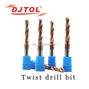 DJTOL Twist Drill Solid Tungsten Carbide Bit Carbide 3-20mm Metal Working Tools External Internal Drilling Carbide Drill Bit