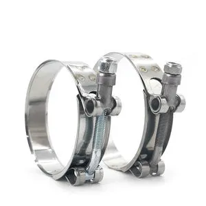 Fastener T-Bolt Heavy Duty Hose Clamp 201/304/316 Stainless Steel Polished Customizable Sizes
