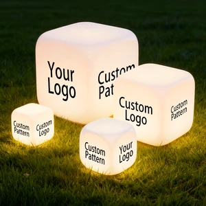 Outdoor Advertising Light Solar/Charge Outdoor Waterproof Ip68 Rgb Bcustom Brand Logo Cube Light Event Light Lamp