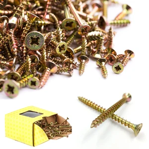 Hardened Galvanized Steel Countersunk Pozidrive Chipboard Screw Used In All Types Of Chipboard Joints And Furniture Assembly