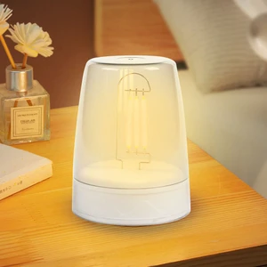 Portable Rechargeable LED Bear-shaped Night Light COB Bulb Battery Powered Type-C USB Dimmable Bedside Table Lamp for Bedroom