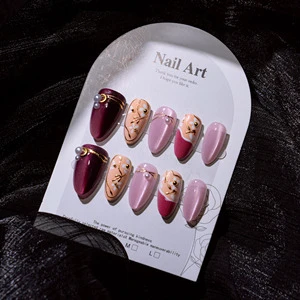 Wholesale ABS Press-On Nails Supplier: Cat-Eye Flash Glitter & 3D Resin Designs Reusable, Wearable Artificial Nails