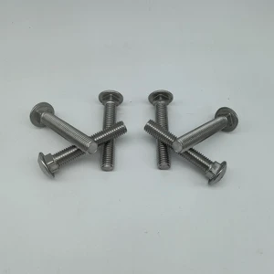 Wholesale Industrial 304 Stainless Steel Polished Round Head Square Neck Nuts Various Specifications