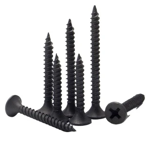 Fine Coarse Thread Black Phosphate Flat Bugle Head Gypsum Board Drywall Screw for Drywall Phillips Black Self Tapping Screws